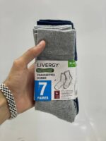 پک 7 جفتی جوراب نخی ساق بلند مردانه برند Livergy (لیورجی) - Image 2