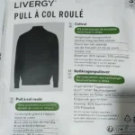 یقه اسکی ریز بافت مردانه برند Livergy - Image 3