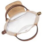 کیف زنانه رنگ استخوانی اورجینال سایز M برند لانگ چمپ Longchamp - Image 9