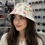 کلاه باکت طرح گل و پروانه زنانه برند I AM