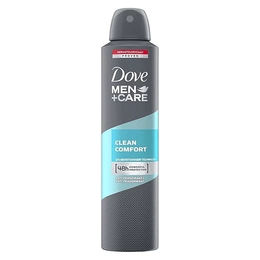 اسپری داو اسپري ضد تعريق مردانه 48 ساعته برند داو مدل Clean Comfort حجم 250 ميل - Image 1