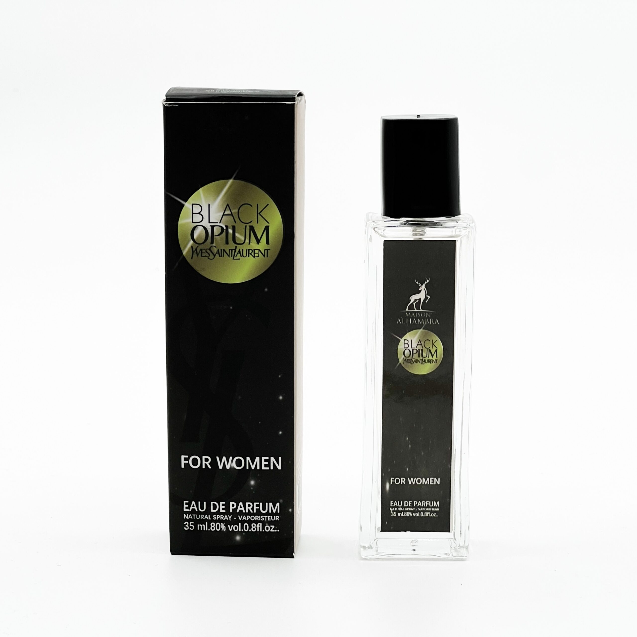 بلک اوپیوم مینی ادکلن زنانه اورجینال الحمبرا رایحه ایو سن لورن بلک اپیوم (Yves Saint Laurent Blank opium) حجم 35 میل - Image 1