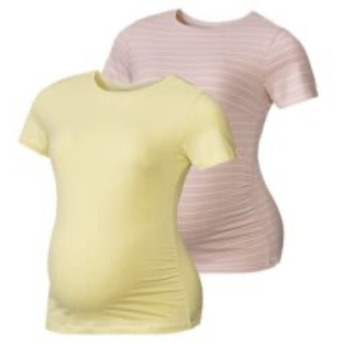 تیشرت بارداری پک 2 عددی تیشرت بارداری زنانه برند Esmara (اسمارا) - Image 1